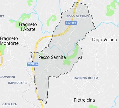 map of Pesco Sannita