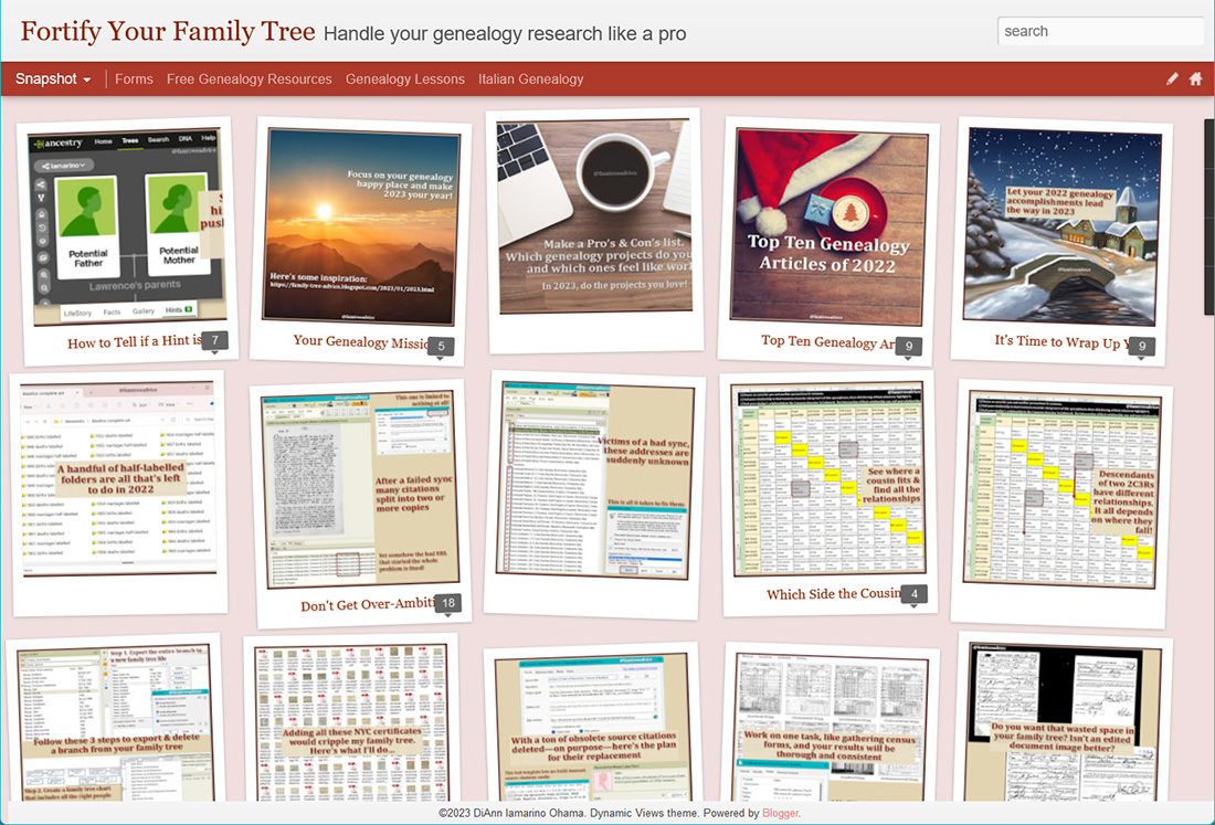 Fortify Your Family Tree blog